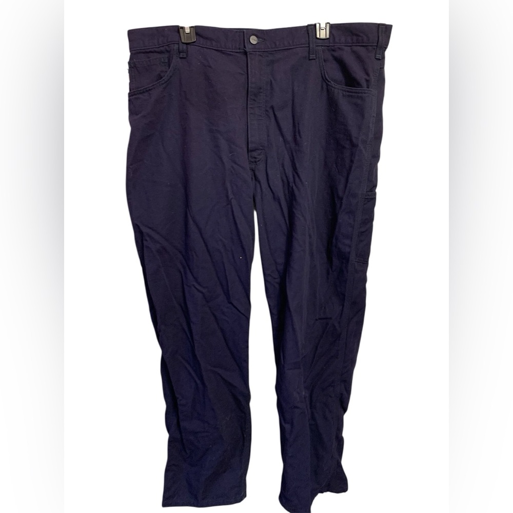 Carhartt FR Canvas Pants Men's 42x32 Blue 6 Pockets Cat 2